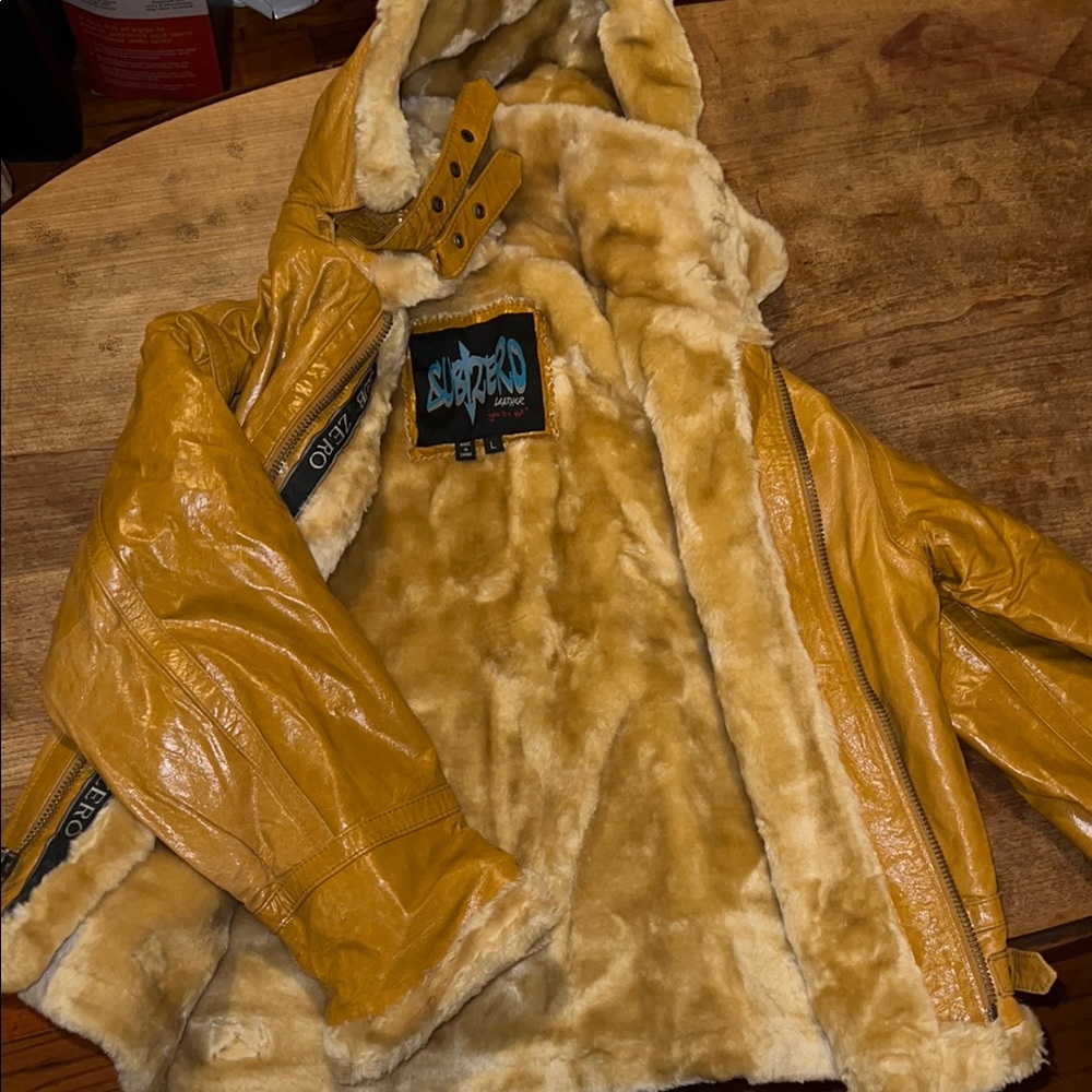 Subzero  Mustard Yellow Faux Fur Lined Jacket